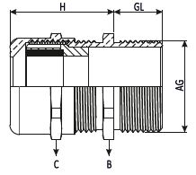 Metal Cable Glands – Standart Type Long Thread